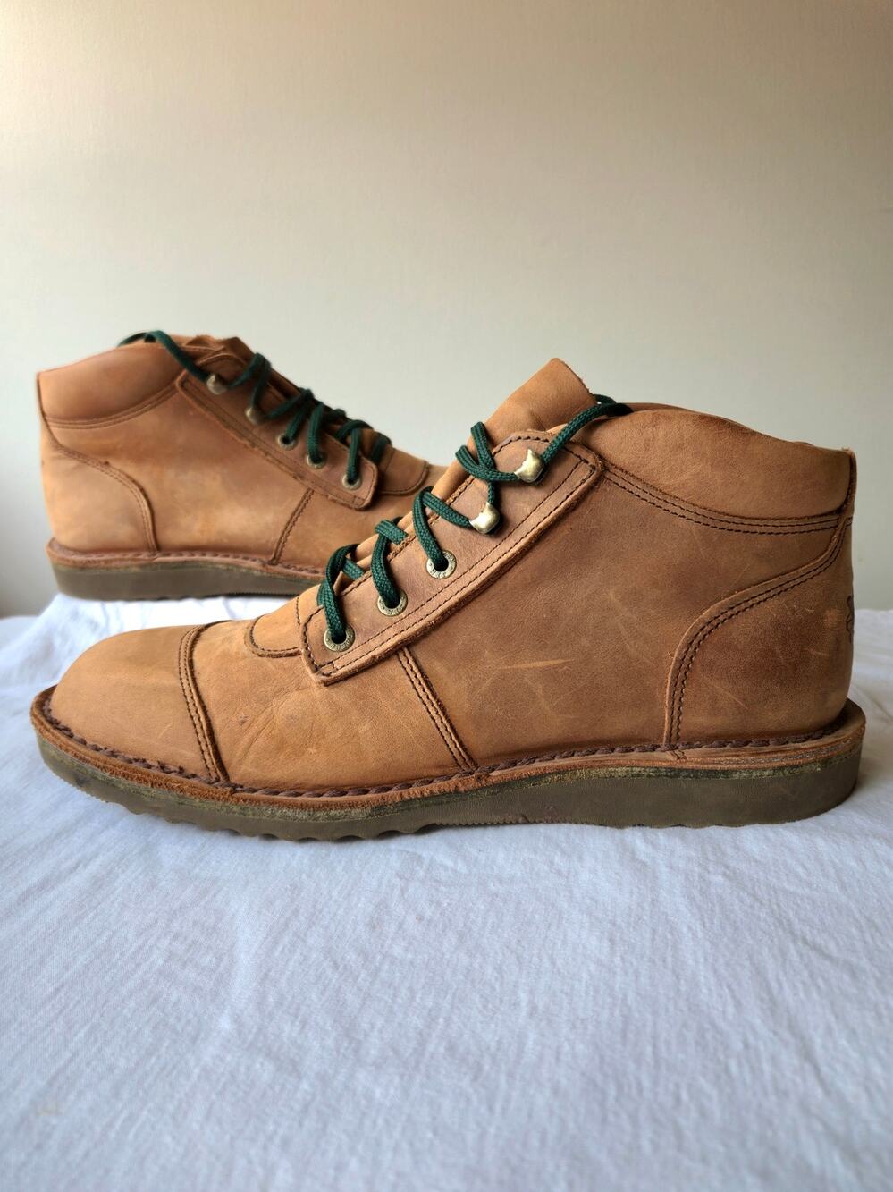 Jim Green African Ranger Men's Nubuck Leather Boots Fudge Tan Size 12.5